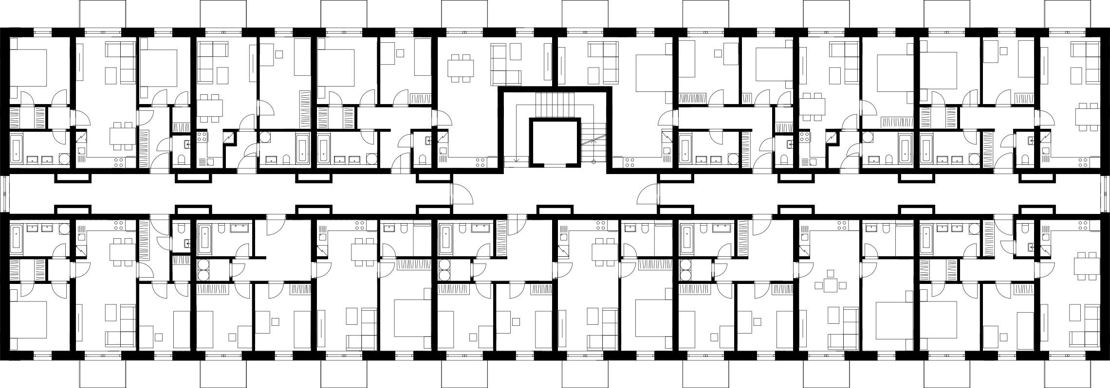 Půdorys 3. podlaží budovy B