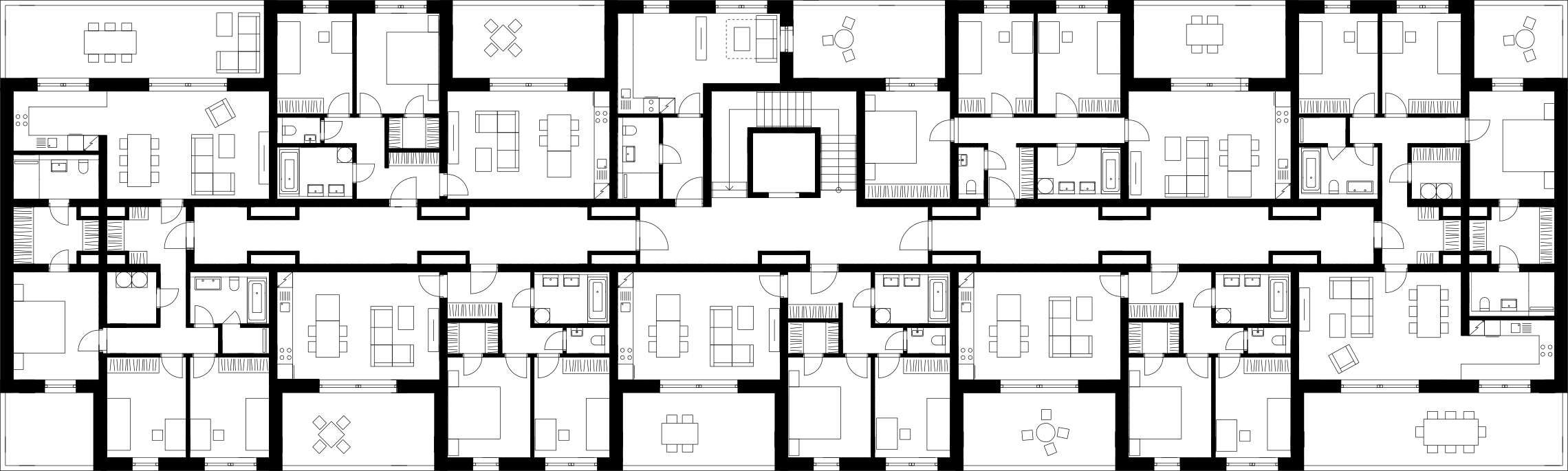 Půdorys 4. podlaží budovy E